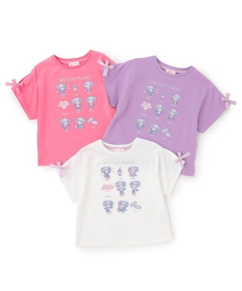 mezzo piano メゾピアノ しなこちゃんコラボTシャツ 120サイズ mezzo piano tシャツ 「しなこちゃん」なりきり半袖Tシャツ キッズ