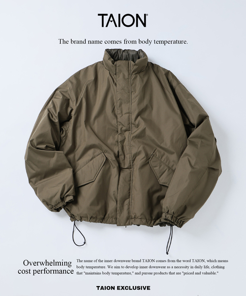 TAION（タイオン） ダウンジャケット ダウン 別注 リバーシブル