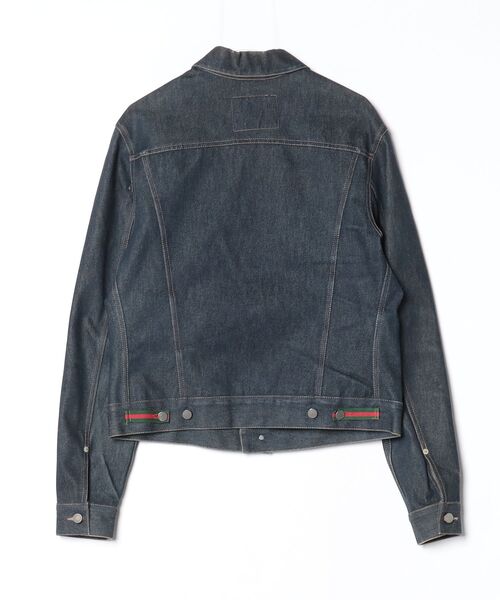 美品 GUCCI グッチ デニム ジャケット ネイビー Gジャン GUCCI（グッチ） デニムジャケット L ネイビー レディース : ZOZOTOWN