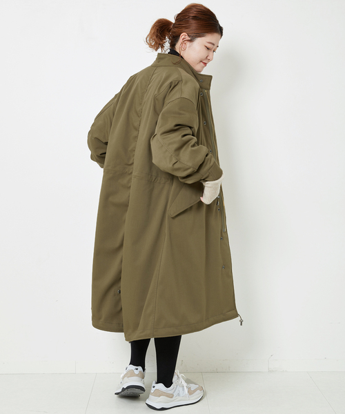 「Spick & Span」 ミリタリーコート 36 カーキ レディース_画像2