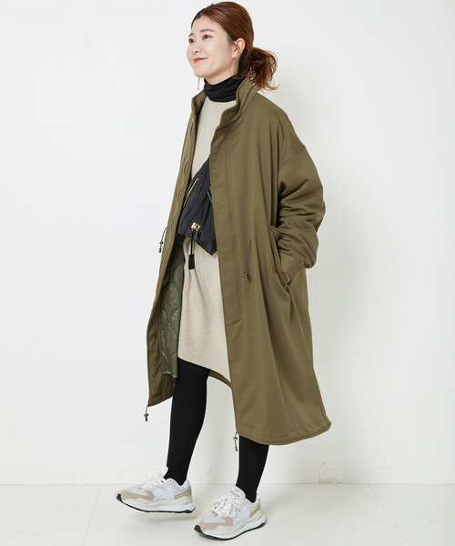 「Spick & Span」 ミリタリーコート 36 カーキ レディース_画像4