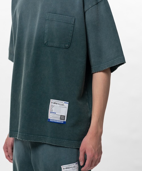 in・stru（men-tal）. tシャツ Sun Faded Like Distressed Pocket T