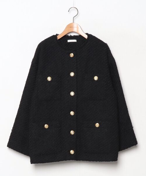 Loungedress（ラウンジドレス） ツイードジャケット FREE ブラック