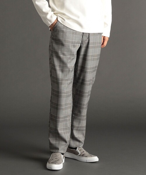 MONSIEUR NICOLE（ムッシュニコル） パンツ グレンチェック ワイド