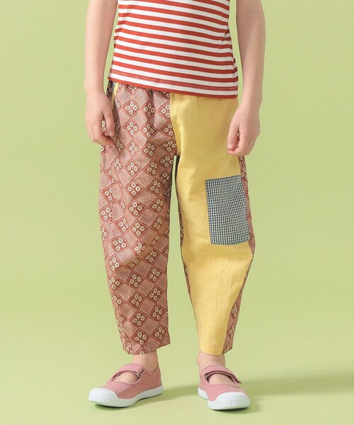 ワイドパンツ パンツ パッチワーク パンツ 2026SS（90〜140cm） キッズ 子供服 男の子 女の子の画像