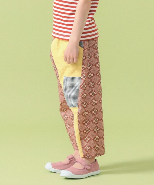 ワイドパンツ パンツ パッチワーク パンツ 2026SS（90〜140cm） キッズ 子供服 男の子 女の子の画像