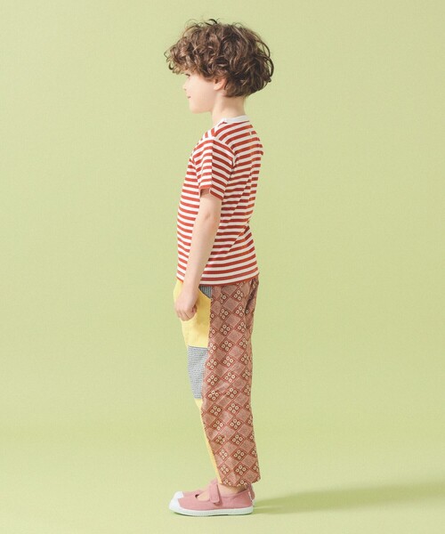 ワイドパンツ パンツ パッチワーク パンツ 2026SS（90〜140cm） キッズ 子供服 男の子 女の子の画像
