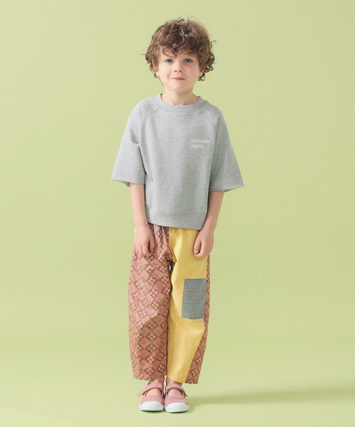 ワイドパンツ パンツ パッチワーク パンツ 2026SS（90〜140cm） キッズ 子供服 男の子 女の子の画像
