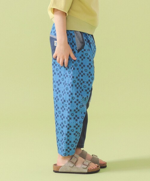 ワイドパンツ パンツ パッチワーク パンツ 2026SS（90〜140cm） キッズ 子供服 男の子 女の子の画像