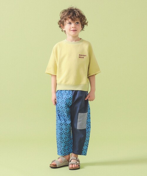 ワイドパンツ パンツ パッチワーク パンツ 2026SS（90〜140cm） キッズ 子供服 男の子 女の子の画像
