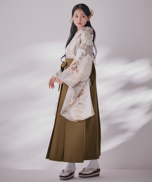 着物 卒業袴3点セット 二尺袖着物　帯　袴 レディース_7