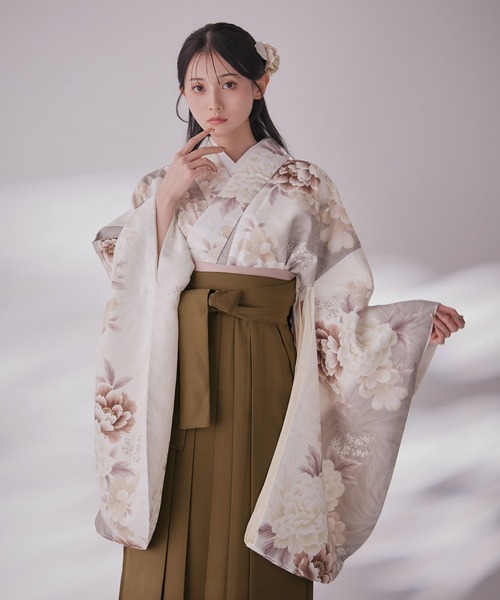 着物 卒業袴3点セット 二尺袖着物　帯　袴 レディース_10