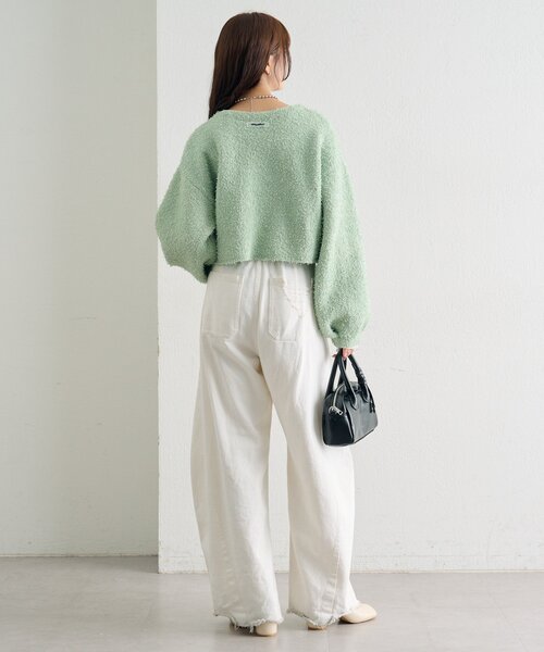 mystic（ミスティック） カーディガン 26SSミニフリンジカーディガン