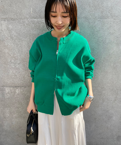SLOBE IENA（スローブイエナ） カーディガン ダブルZIPクルーネック
