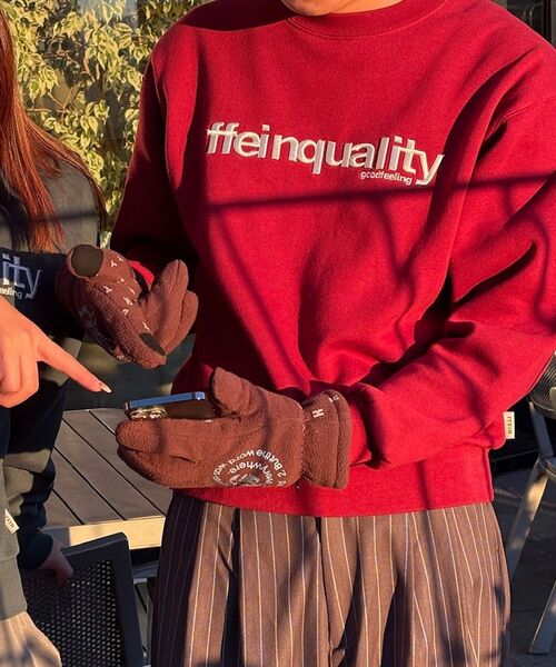 「FFEIN」 スウェットカットソー MEDIUM ワイン メンズ_画像2