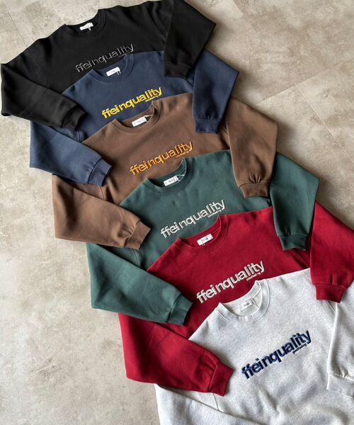 「FFEIN」 スウェットカットソー MEDIUM ワイン メンズ_画像5