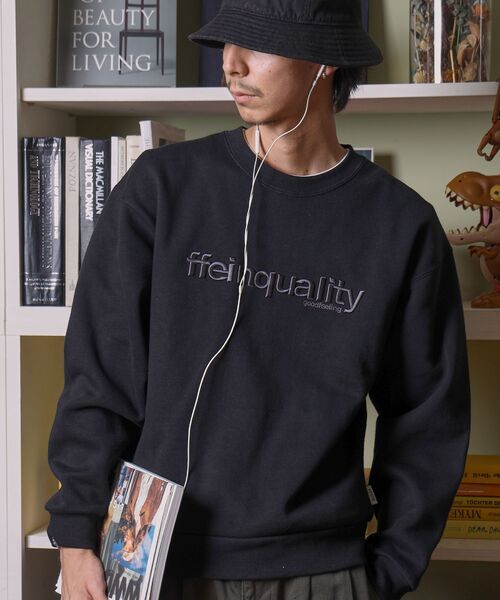 「FFEIN」 スウェットカットソー MEDIUM ワイン メンズ_画像9