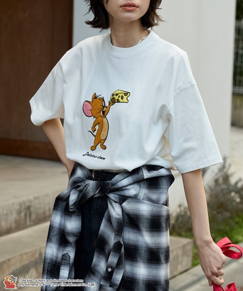 tシャツ 「TOM and JERRY」別注 ヴィンテージデザイン プリント 刺繍