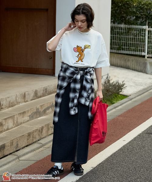 【即完売デザイン】FR2 ペイズリー刺繍 Tシャツ ヴィンテージ加工 XL 美品 tシャツ 「TOM and JERRY」別注 ヴィンテージデザイン プリント 刺繍