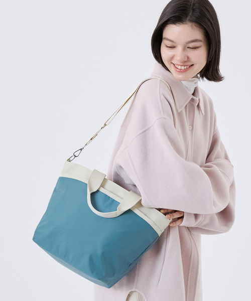 新品同　レスポートサック ボストンバッグ　デニムブルー×霜降りベージュ LeSportsac（レスポートサック） ボストンバッグ DELUXE LG WEEKENDER