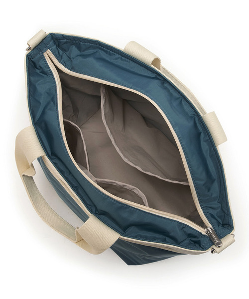 新品同　レスポートサック ボストンバッグ　デニムブルー×霜降りベージュ LeSportsac（レスポートサック） トートバッグ BUCKET TOTE ブルー