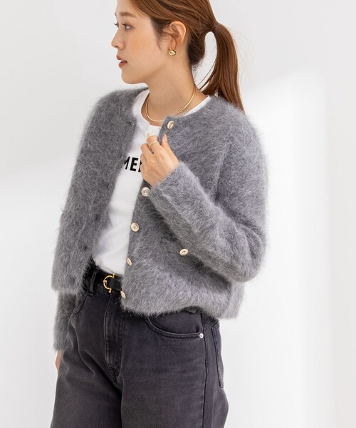 「NOLLEY'S Sophi」 ニットカーディガン 38 グレー レディースの画像