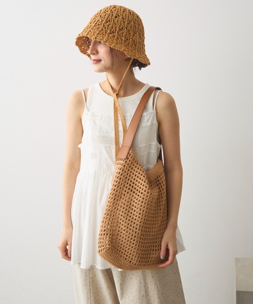 Crisp（クリスプ） ブラウス シャツ コード刺繍メッシュキャミ