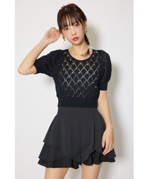 ニット セーター 「AKB48 伊藤百花さん着用」ビジュー付きバックリボンニットトップス　春服 レディース | rienda | 08