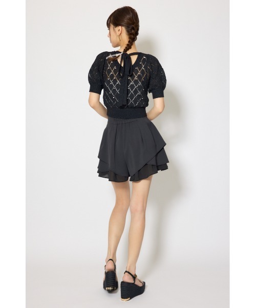 ニット セーター 「AKB48 伊藤百花さん着用」ビジュー付きバックリボンニットトップス　春服 レディース | rienda | 13