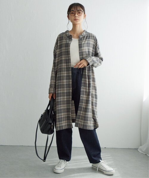 「LBC」 長袖ワンピース L ベージュ レディース_画像8