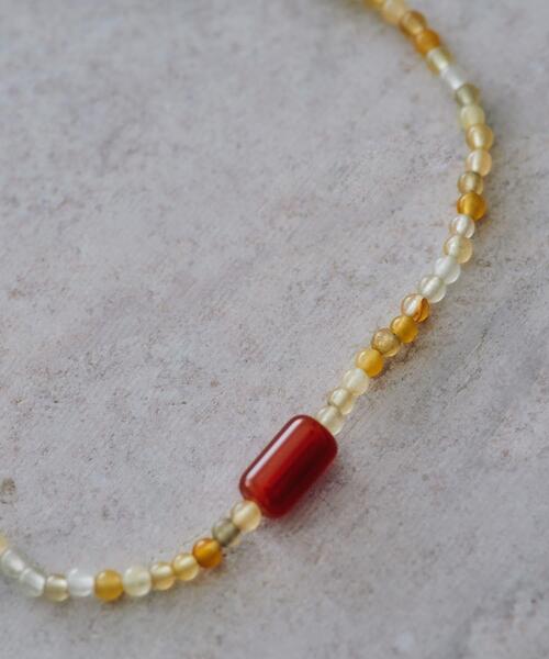ネックレス SMELLY so’　yellowaventurine necklace レディースの画像
