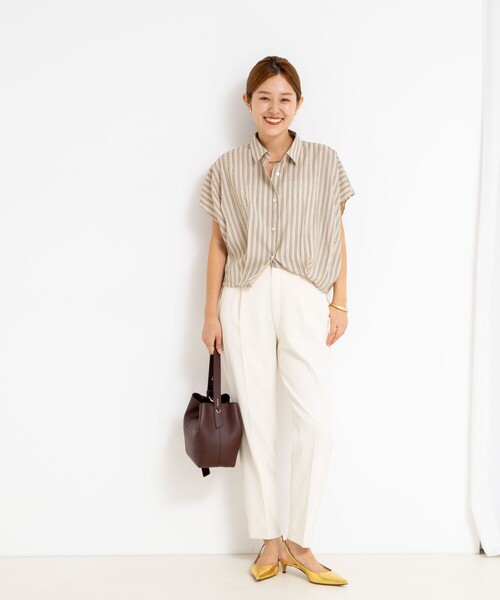 「NOLLEY'S」 パンツ 38 ベージュ レディース_画像2
