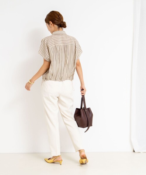「NOLLEY'S」 パンツ 38 ベージュ レディース_画像3