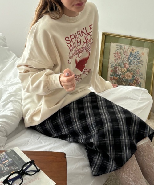 「Birthday room」 スウェットカットソー FREE ネイビー レディース_画像5