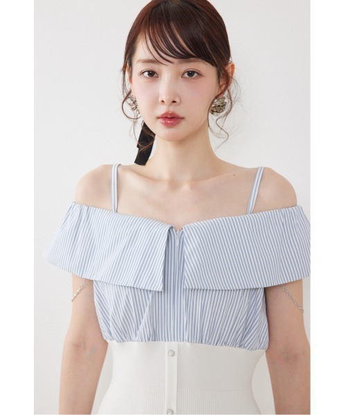 rienda（リエンダ） ワンピース 2WAYフロントジップビッグカラータイト