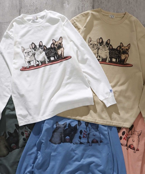 「The Endless Summer」 長袖Tシャツ MEDIUM ベージュ メンズ_画像2