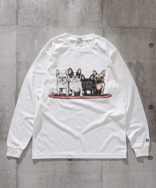 「The Endless Summer」 長袖Tシャツ MEDIUM ベージュ メンズ_画像3