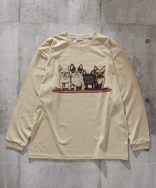 「The Endless Summer」 長袖Tシャツ MEDIUM ベージュ メンズ_画像7