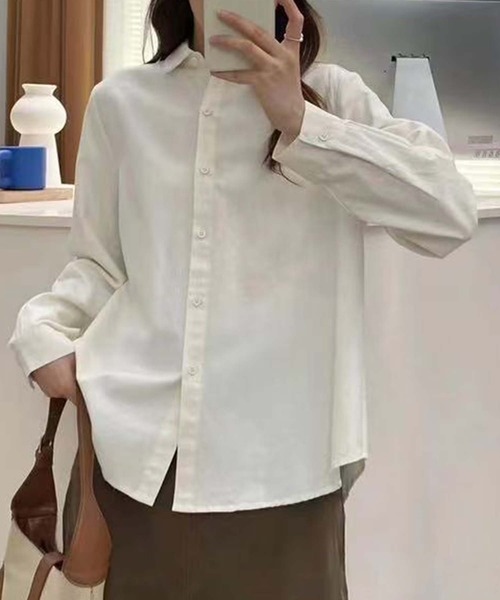 「aimoha」 長袖シャツ FREE ブルー レディース_画像8