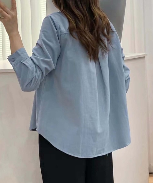「aimoha」 長袖シャツ FREE ブルー レディース_画像9