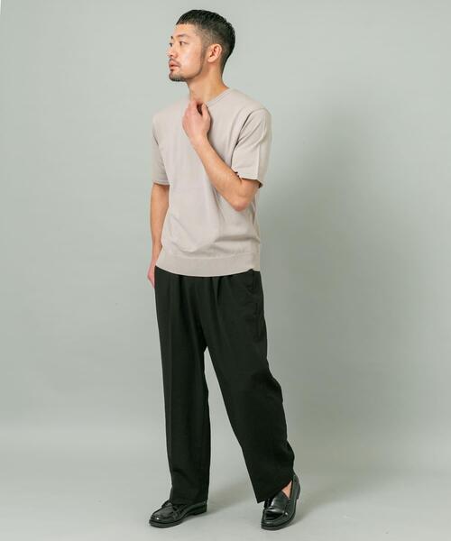 「URBAN RESEARCH ROSSO MEN」 半袖ニット LARGE ブルー系その他 メンズ_画像9