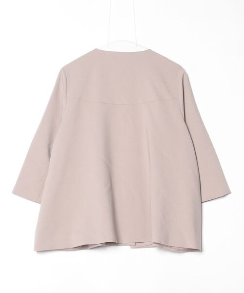 Ehre style ノーカラージャケット ベージュ 【新品未使用】 Ehre style（エーレスタイル） ノーカラージャケット ML ベージュ