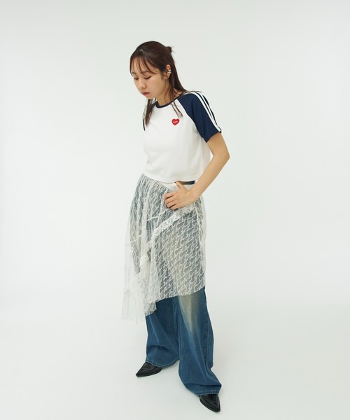 「WHO'S WHO gallery」 半袖Tシャツ FREE ネイビー レディース_画像4