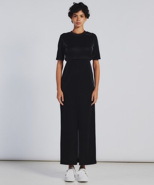 「DOUBLE STANDARD CLOTHING」 「essential」半袖ワンピース 36 レッド レディース_画像5