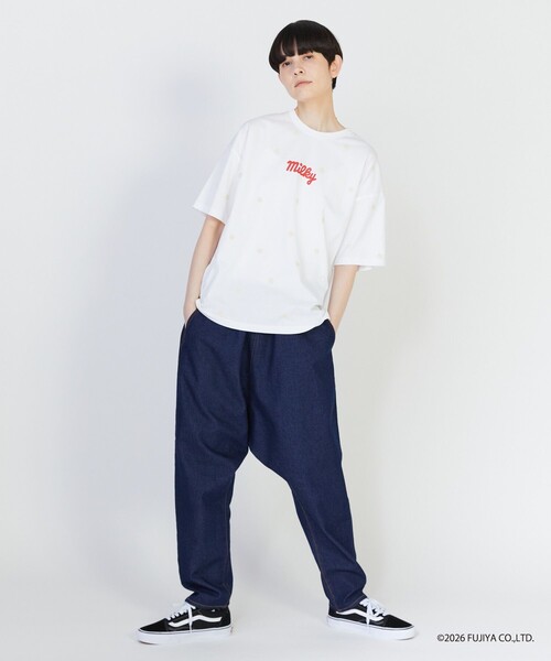 「FRAPBOIS」 「milky」半袖Tシャツ 2 ブラック レディース_画像7