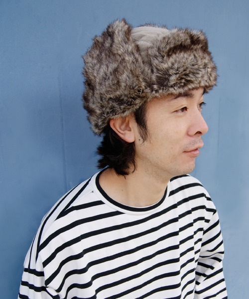 polcadot キャップ 帽子 コーデュロイ フライトCAP レディース