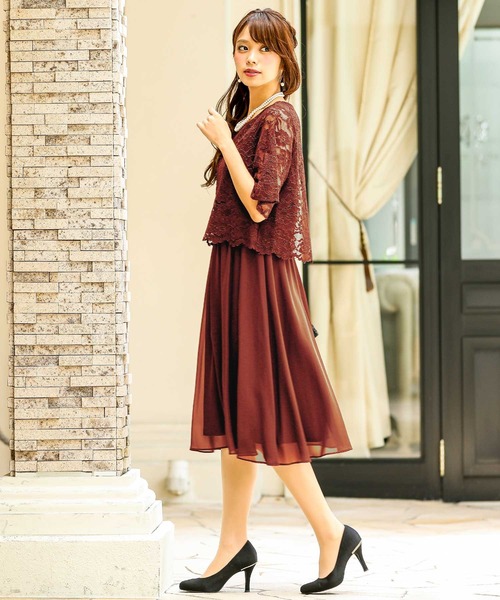 Fashion Letter（ファッションレター） ドレス レース×シフォン