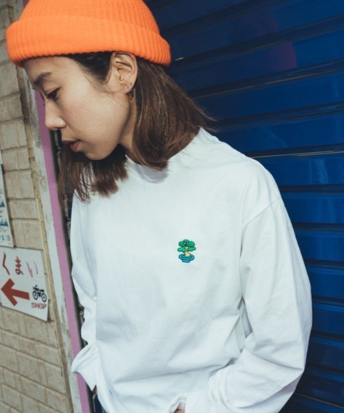 Tシャツ Tシャツ 想い出スーベニール Bonsai 盆栽 Pot 刺繍ロンt 男女兼用 Zozotown Paypayモール店 通販 Paypayモール
