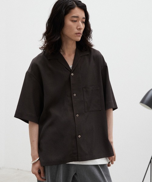 WYM LIDNM シャツ NEW BASIC MICRO SPAN BOX H/S SHIRT メンズ