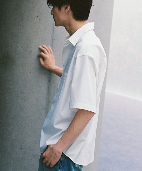 WYM LIDNM シャツ NEW BASIC MICRO SPAN BOX H/S SHIRT メンズ